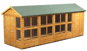 Power 18x6 Apex Combined Potting Shed with 4ft Storage Section